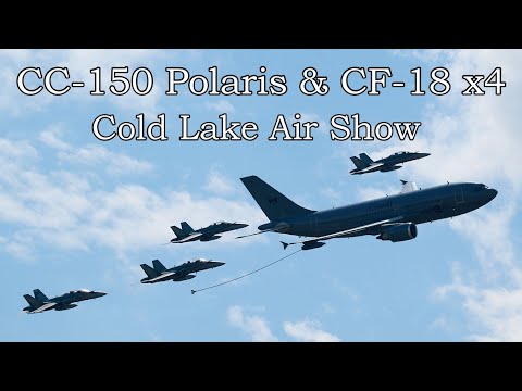 RCAF CC-150 Polaris & CF-18 x4 Flypasts - Cold Lake Air Show - 2022-07-16.