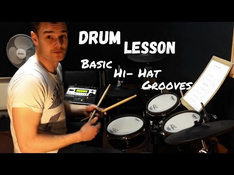 Beginners Drum Lesson: Basic Hi Hat Grooves