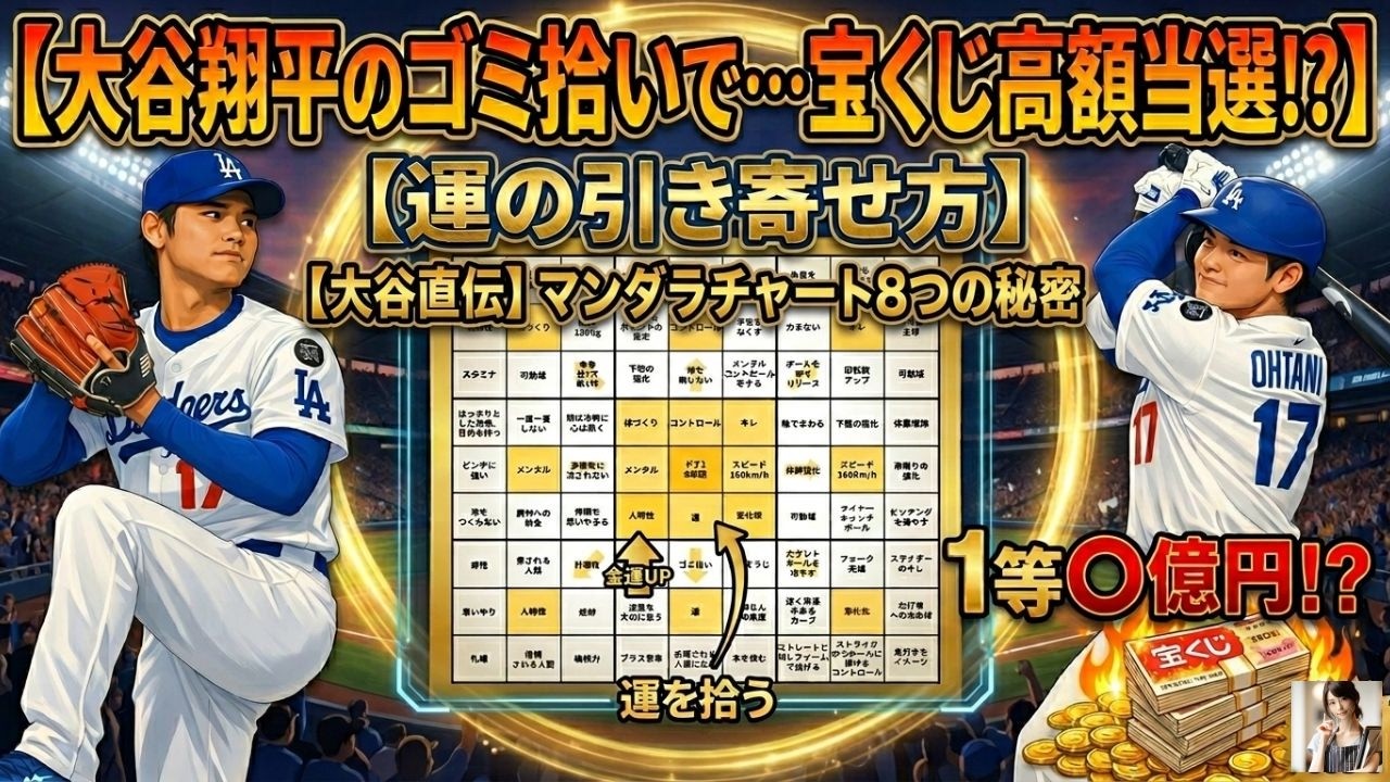 大谷翔平に学ぶ運の引き寄せ方｜宝くじ当選を願う人が今日からできる習慣とは？