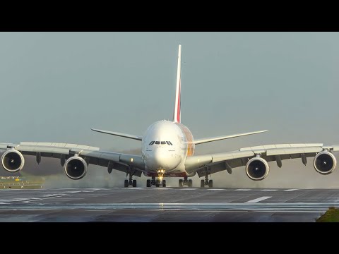 60 MINUTES PURE AVIATION - Airbus A380 Landing, IL76, An124 ... (4K)