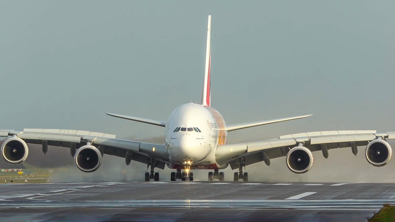 60 MINUTES PURE AVIATION - Airbus A380 Landing, IL76, An124 ... (4K)