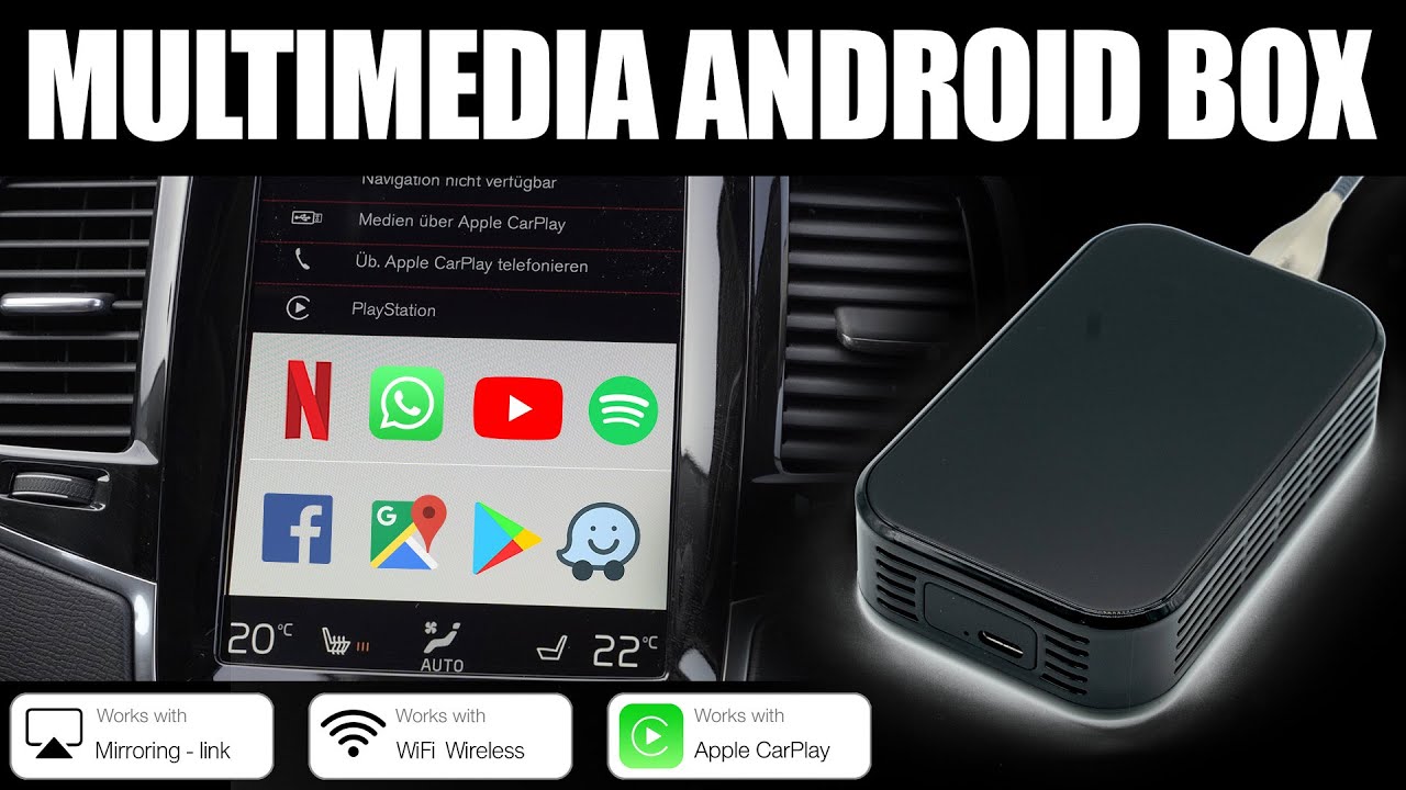 Watch YouTube, AirPlay & Netflix on your CarPlay Display | CARPLAY ANDROID BOX Volvo XC90