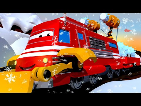 Vlak Troy - SNIJEŽNI VLAK se utrkuje protiv Lorda Byrona i Tine - Auto Grad ! Crtići sa vlakovima