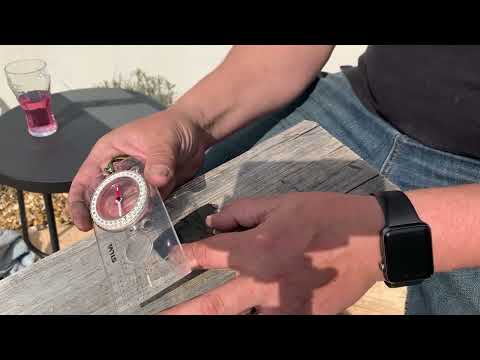 Firelighting using a Silva compass