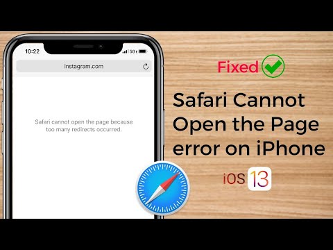 Safari Cannot Open the Page Because too Many Redirects Occurred error on iPhone and iPad in iOS 13.4