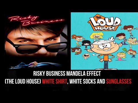 Risky Business Mandela Effect (The Loud House) White Shirt, White Socks and Sunglasses