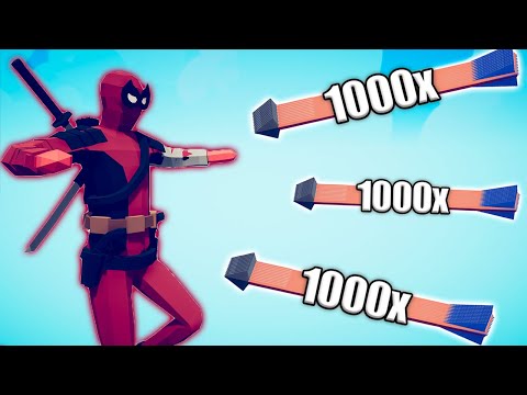 DEADPOOL GIANT vs 1000x OVERPOWERED UNITS - TABS | Totally Accurate Battle Simulator 2023