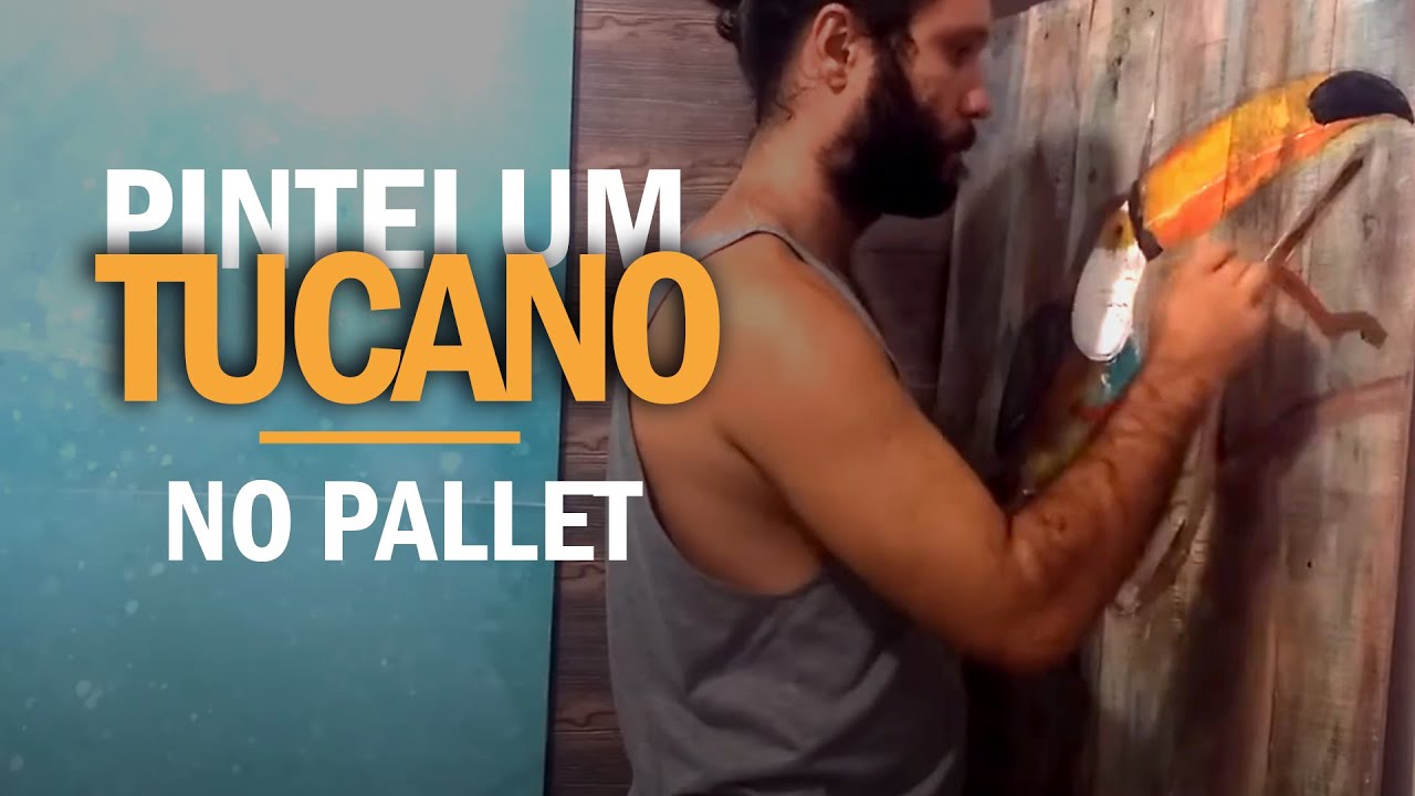 Artesanato em madeira - Pintura rústica em pallet - como desenhar e pintar na madeira.