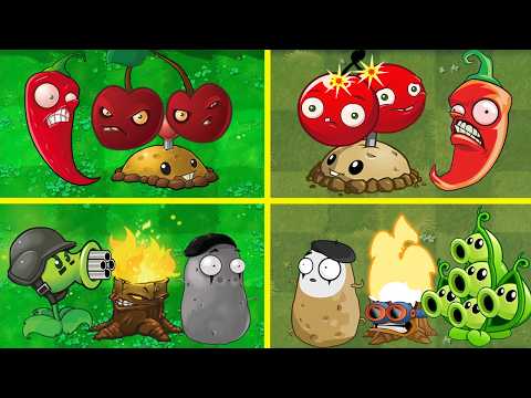 Random 13 Team 3 Plants PVZ 1 vs PVZ 2 - Which Version Will Win?