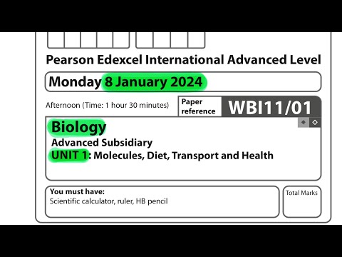 A level | Biology  | Unit 1 | January 2024