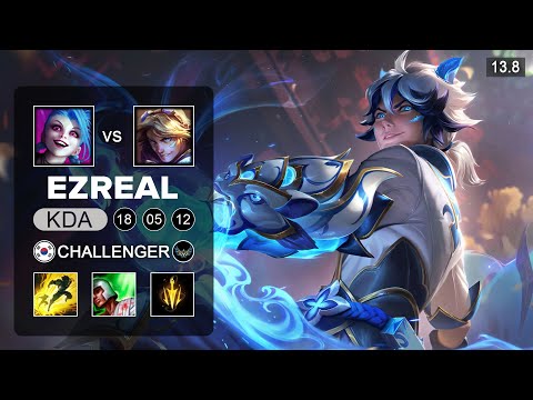 Ezreal vs Jinx ADC - KR Challenger - Patch 13.8 Season 13