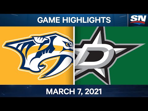 NHL Game Highlights | Predators vs. Stars - Mar. 7, 2021