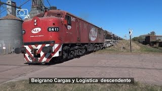 preview picture of video 'Lindo tren de Belgrano Cargas y Logística con ALCo FPD7 pasando por Carmen'