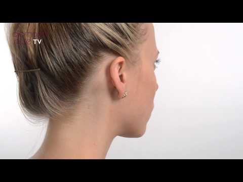 FEG28 V - Tanzanite 6 x 4mm And Diamond 18K White Gold Earrings