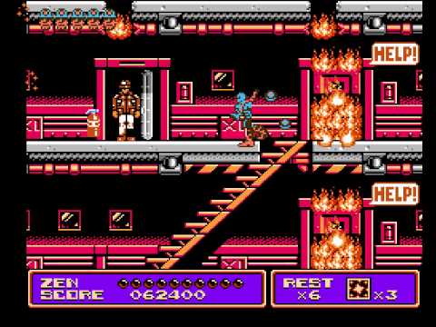 Zen Intergalactic Ninja Walkthrough/Gameplay NES HD 1080p