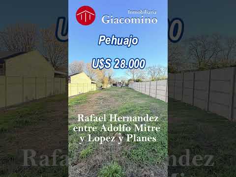OPORTUNIDAD EN LA CIUDAD DE PEHUAJO ! INMOBILIARIA GIACOMINO VENDE TERRENO DE 10 X 50 ! 2357413409