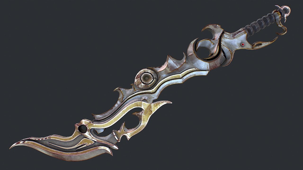 Fantasy Sword 3 3D Model