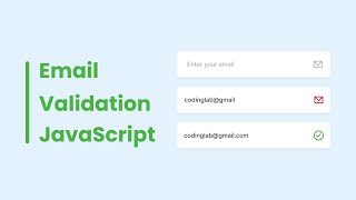 How to Validate Email in HTML CSS & JavaScript | Email Validation