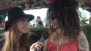 Hollie Cook with Amazing Radio's Georgie Rogers at Festibelly 2011