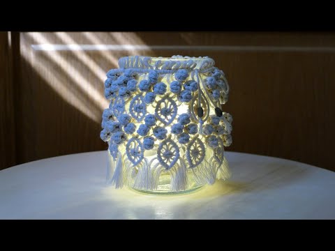 DIY Macrame Leaf Plant Hanger Lantern