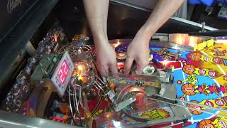 "Shopping" the playfield on a Bally NBA Fastbreak Pinball Machine...