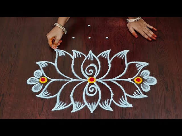 Rangoli design for vinayagar chathurthi by vinns - video 2
