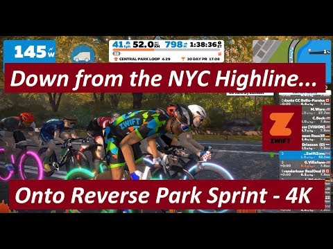 Zwift - 4K - NYC - Last Second Decision - Push for the Green - 2018 12 22