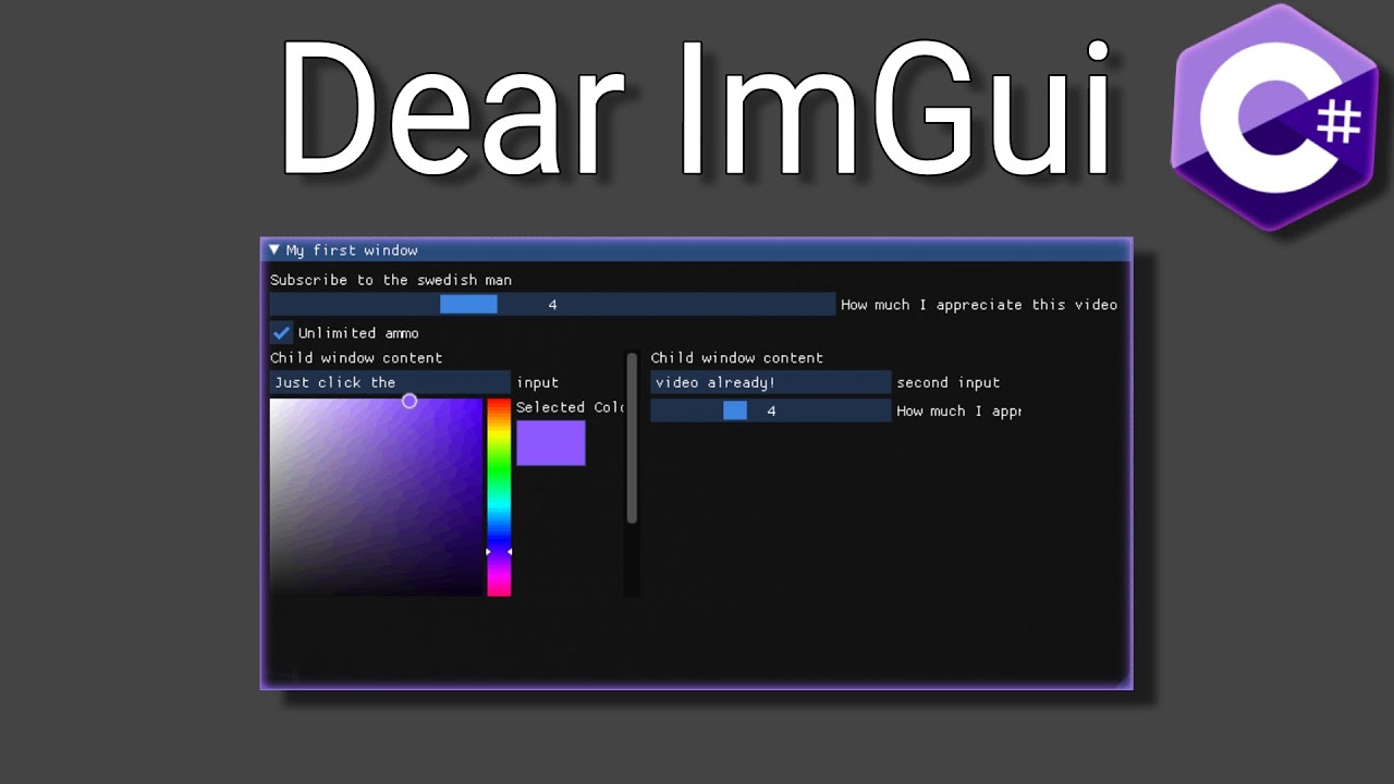Dear IMGUI in C# .NET! (Tutorial)