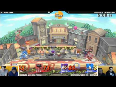 BLXII | LoF Blue & LoF Hackoru vs RF7| [C3PO] & Uno - Winners Finals - Sm4sh Doubles
