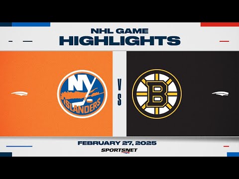 NHL Highlights | Islanders vs. Bruins - February 27, 2025