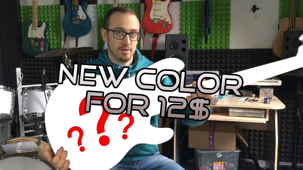 Jak za 50zł zmienić kolor gitary How to change guitar colour for 12$ (ENG SUB) Harley Benton MB-5