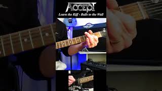 Play the Riff - BALLS TO THE WALL - Accept. Guitar Lesson.  #guitarriff #guitarlesson