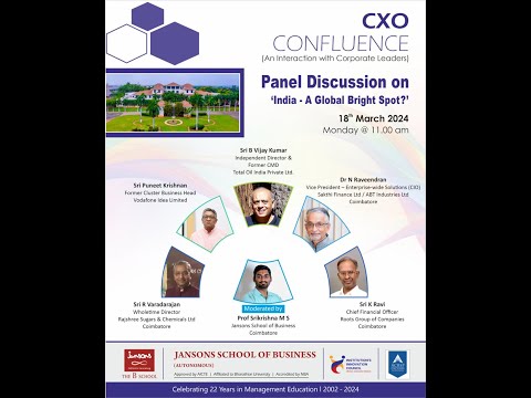 Jansons School of Business - Panel Discussion on ‘India: A Global Bright Spot?’