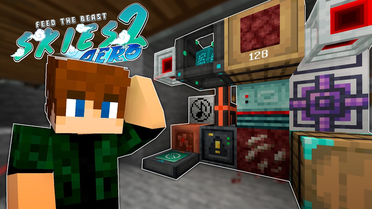 É POSSIVEL FAZER UM GERADOR DE NETHERITE?!?! - Minecraft FTB Skies 2 Aero E22 (1.21.1)