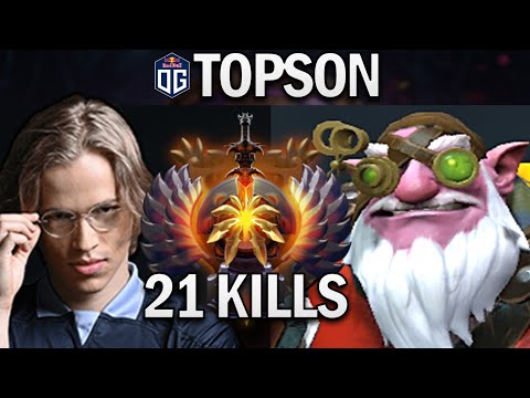 OG.TOPSON SNIPER WITH 21 KILLS - DOTA 2 7.28 GAMEPLAY