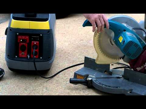 Briggs & Stratton P2000 generator overload Chopbox saw test
