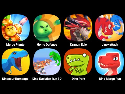 Merge Plants, Home Defense, Dragon Epic, Dino Attack, Dinosaur Rampage, Dino Park, Dino Merge Run