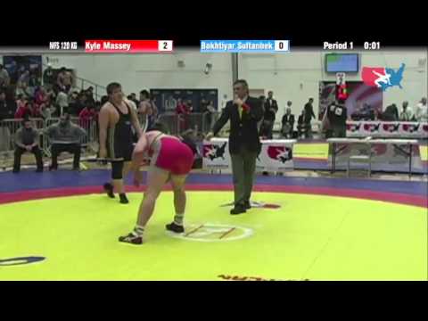 120 KG Consolation QF - Kyle Massey NYAC vs Bakhtiyar Sultanbek KAZ