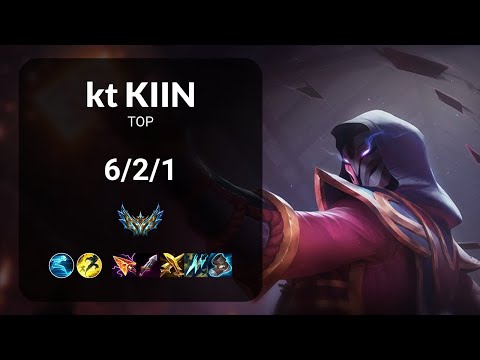 kt Kiin Twisted Fate vs Galio TOP - KR CHALLENGER Patch 14.7