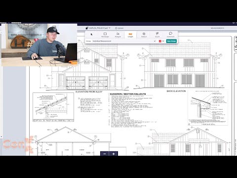Construction Blueprints: Window Sizing, Project Details, Structural Call Outs.