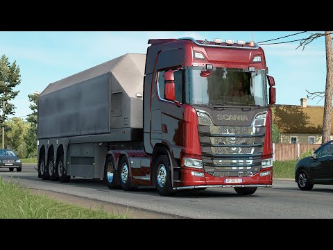Driving Scania S520 Episode 7 - Packed Glass from Luga - ETS2