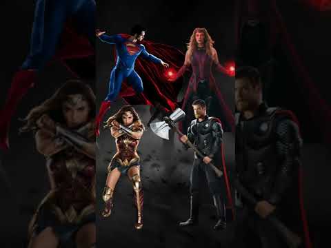 Superman & Wonder Woman vs Scarlet Witch & Thor