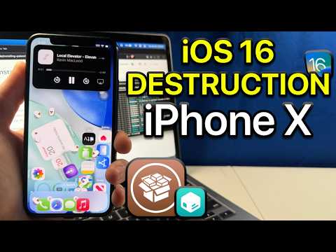 iOS 16 DESTRUCTION (iPhone X Jailbreak)