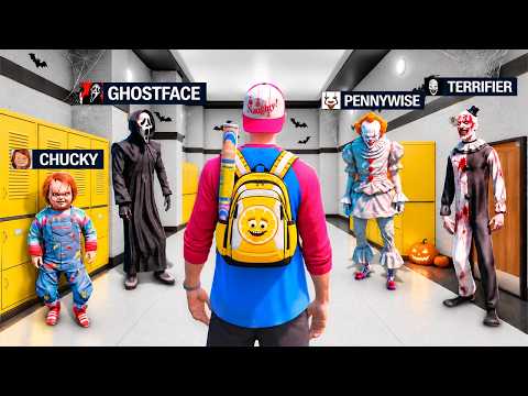 Ich gehe in HALLOWEEN MONSTER SCHULE in GTA 5! 🎃🔪
