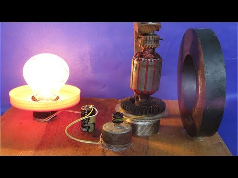 Homemade power motor generator to make free energy - New idea to make project free energy at school Video