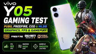 Vivo Y05 Gaming Test | PUBG, FREEFIRE, COD & MLBB | Graphics, FPS & Gameplay!