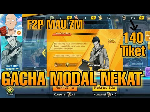 GACHA SSR ZOMBIE MAN OPM, GACHA SUBUH 140 TIKET HAJAR HOKI NEW L SSR - One Punch Man The Strongest