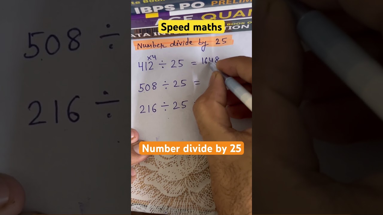 🌟 Number divide by 25 🌟 #speed #maths