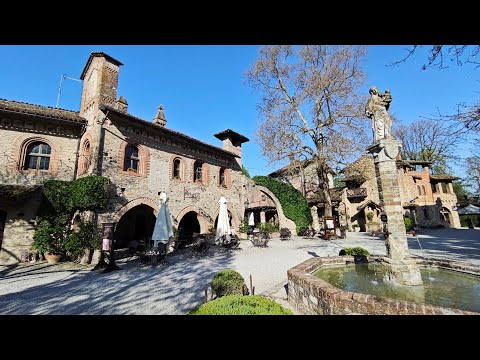 Borgo di Grazzano Visconti, Vigolzone, Piacenza, Emilia-Romagna, Italia, Europa