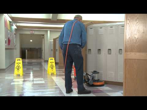 SSS Floor Care - Stripping Floor Finish from Floors